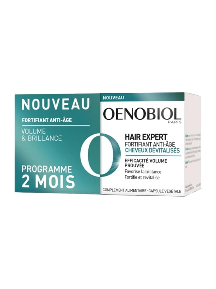 Oenobiol Haïr Expert Fortifiant Anti-Âge Complément Alimentaire - Duos 2 x 30 Capsules