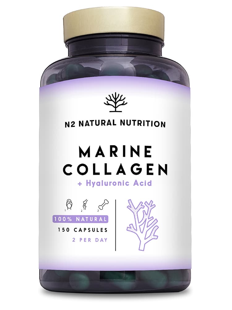 N2 Natural Nutrition Collagène Marin + Acide Hyaluronique 75 Jours 150 Capsules