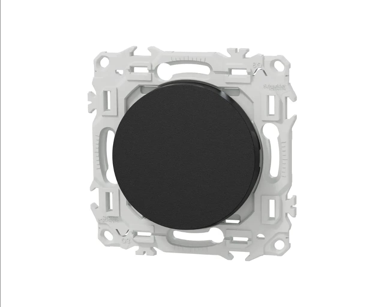 Interrupteur va-et-vient ou poussoir simple à levier Noir onyx Schneider Odace